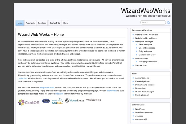 wizardwebworks.net site used Suffusion