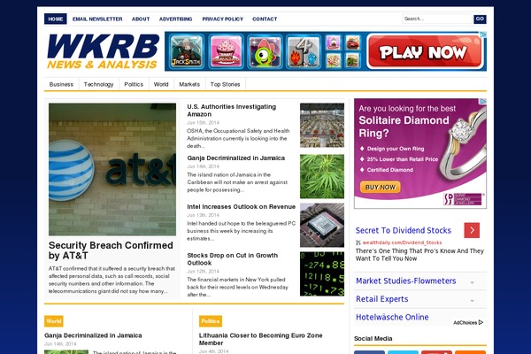 wkrb13.com site used Newswire Light