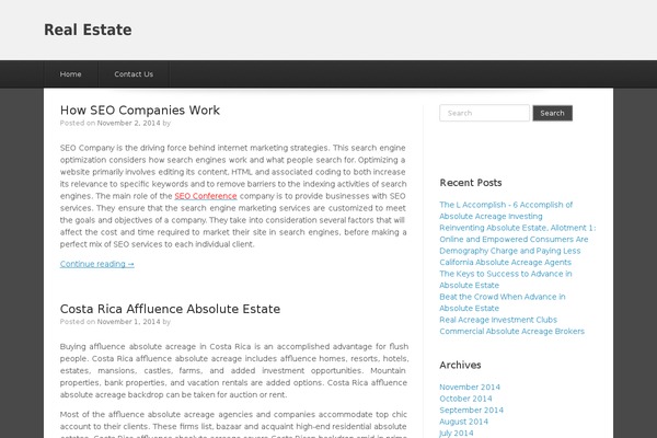 Estate theme site design template sample