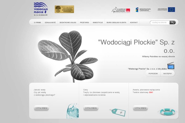 wodociagi.pl site used Wodociagi.pl