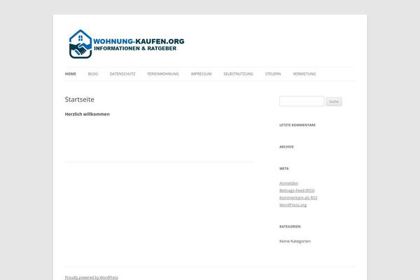 Twenty Twelve theme site design template sample