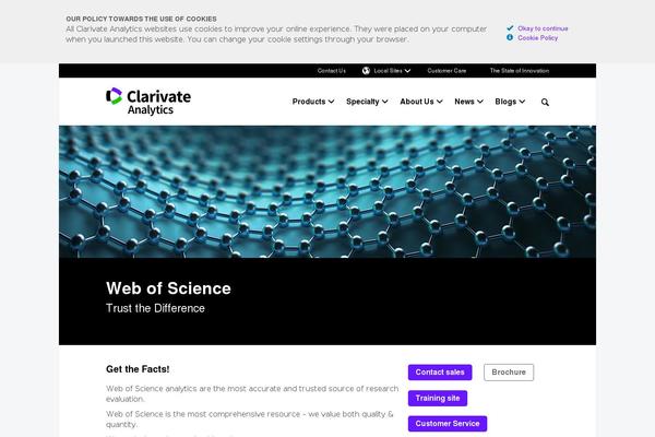 wokinfo.com site used Clarivate-dark