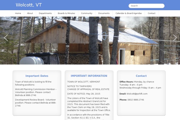 wolcottvt.org site used Vt-responsive