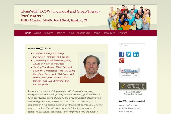 wolffpsychotherapy.com site used Twentyeleven-child