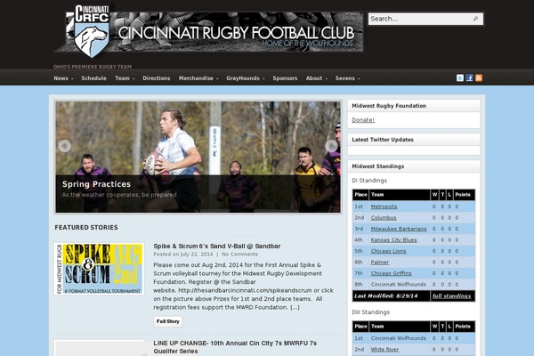 wolfhoundsrfc.com site used Kings Club
