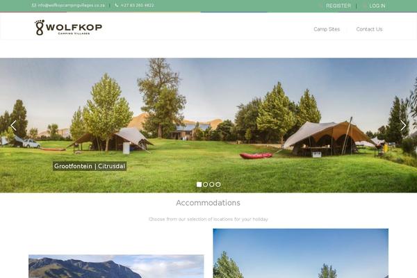 Campingvillage theme site design template sample