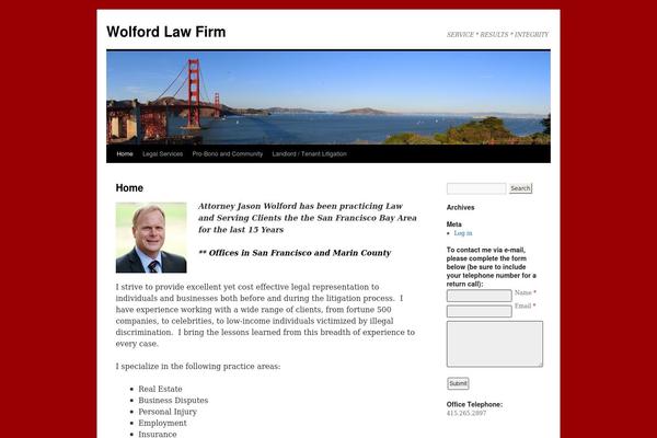 WordPress website example screenshot