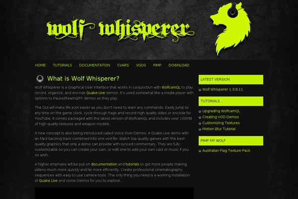 wolfwhisperer.net site used Simple-writer