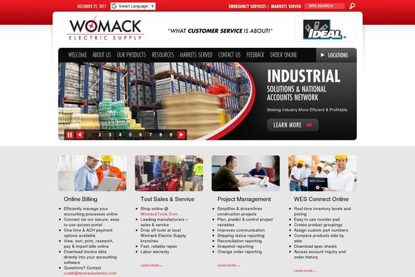 Womack theme site design template sample