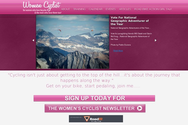 womencyclist.com site used Womencyclist