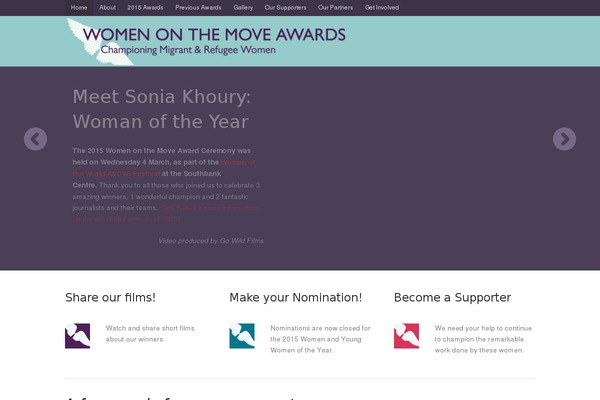 womenonthemoveawards.org.uk site used Appply