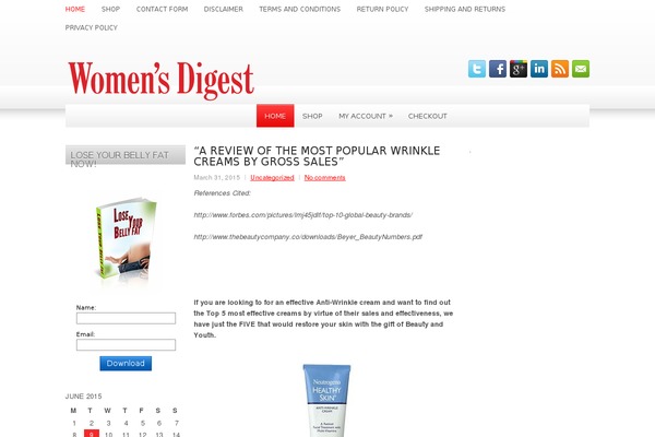 womensdigest.org site used Firstnews