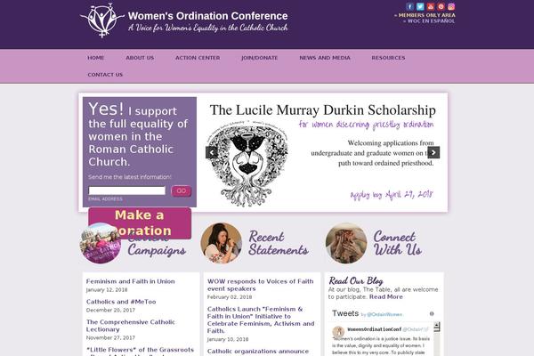 womensordination.org site used Mesmerize-pro-child