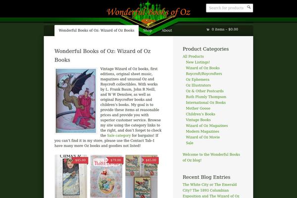 wonderfulbooksofoz.com site used Boutique_oz