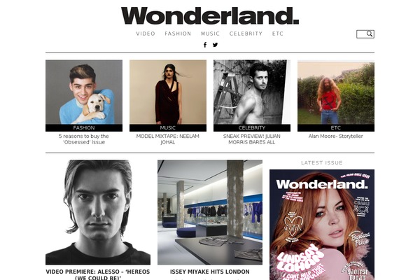 wonderlandmagazine.com site used Wonderland