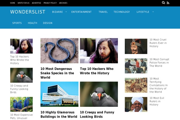 WordPress website example screenshot