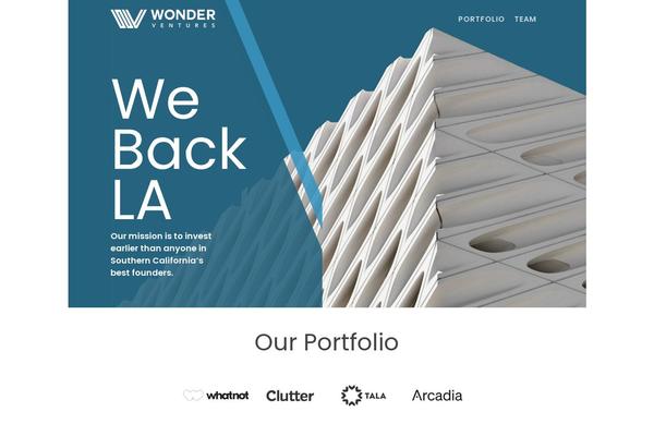 wondervc.com site used Salient-update