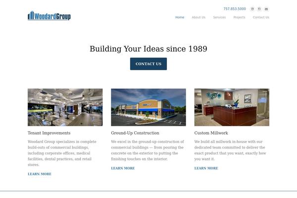 Construction theme site design template sample