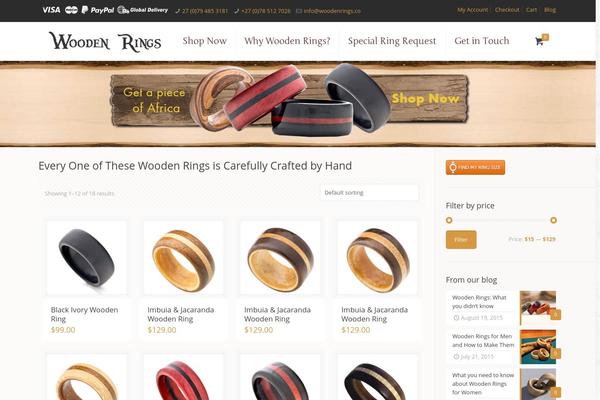 woodenrings.co site used Rings