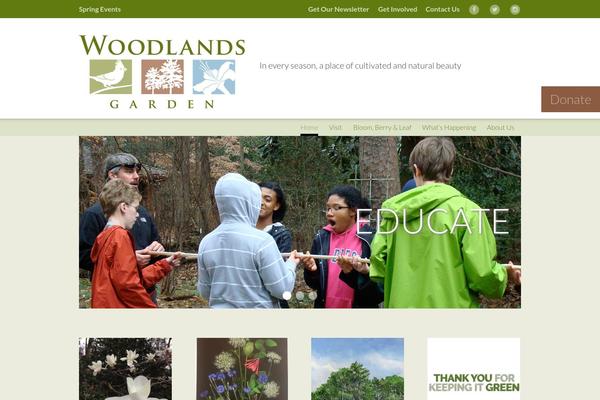 woodlandsgarden.org site used Woodlands