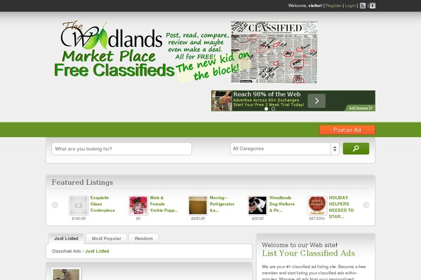woodlandsmarketplace.com site used Classipress1