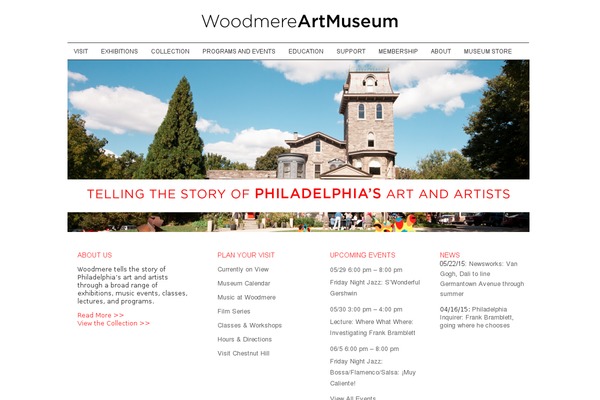 woodmereartmuseum.org site used Woodmere