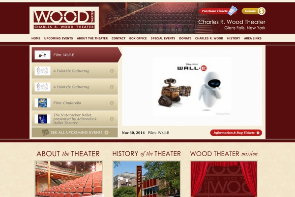 woodtheater.org site used X | The Theme
