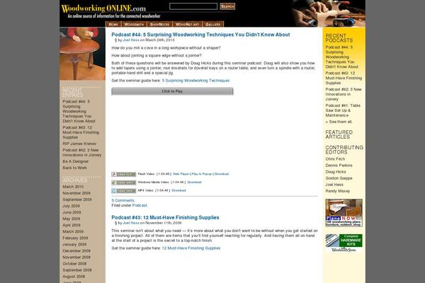 woodworkingonline.com site used Woodworking