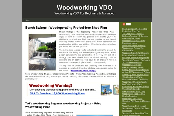 woodworkingvdo.com site used Menuolivesidebar