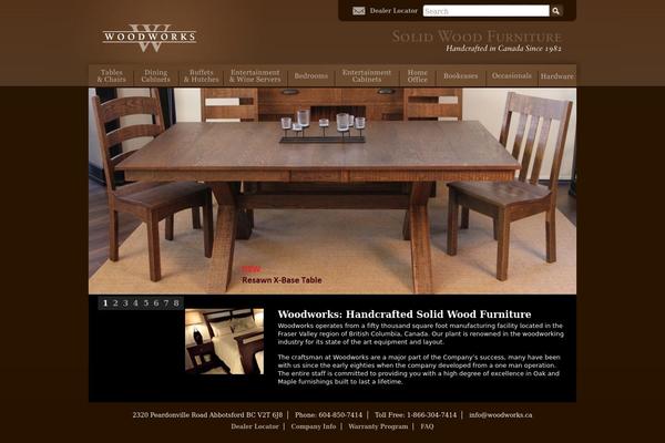 Woodworks theme site design template sample