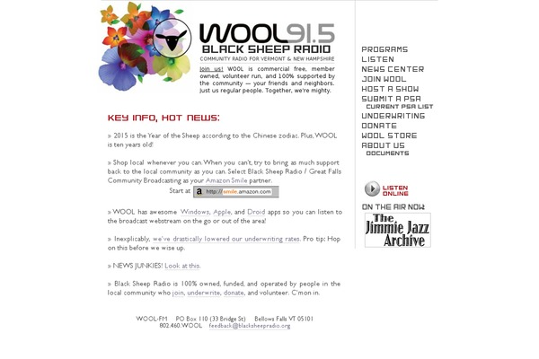 wool.fm site used Wool