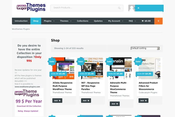 Site using Woocommerce-product-search plugin