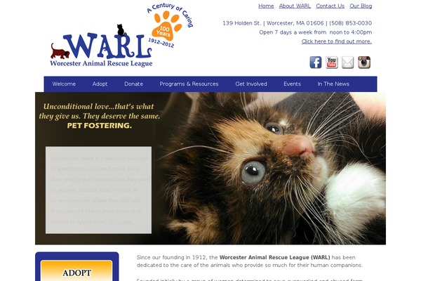 worcesterarl.org site used Worcester-animal-rescue-league
