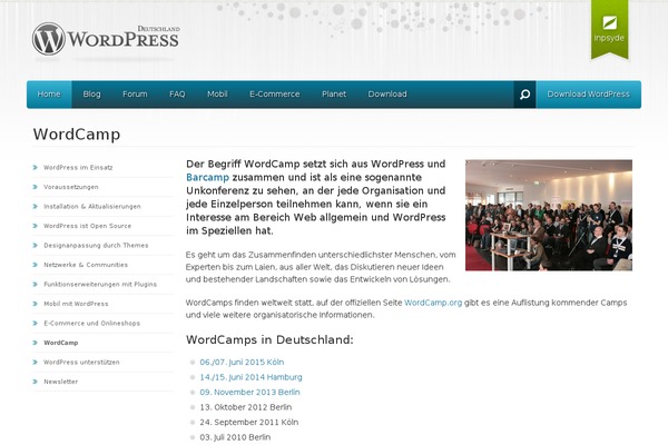 WordPress website example screenshot