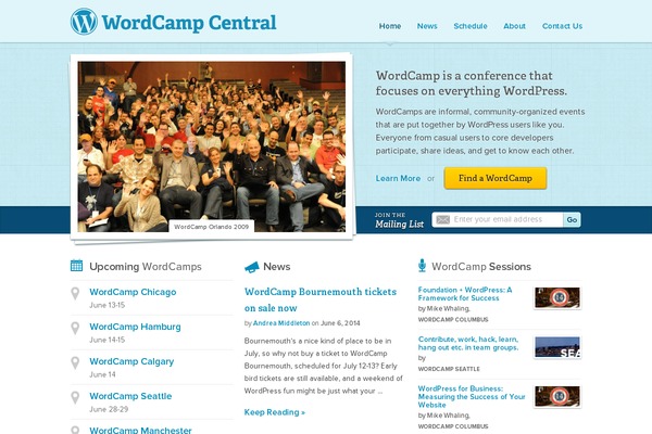 CampTix Event Ticketing website example screenshot