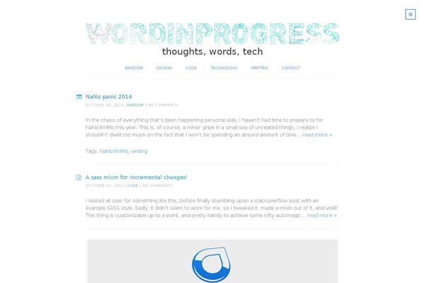 wordinprogress.com site used Bones_sass_v1