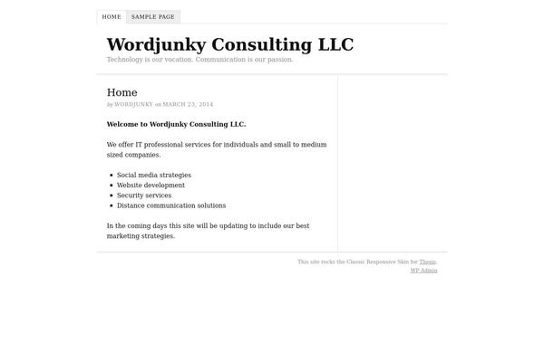 WordPress website example screenshot