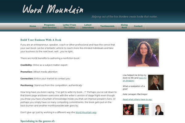 WordPress website example screenshot