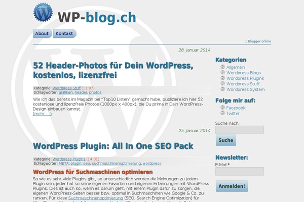 wordpress-blog.ch site used Wp-blog.ch
