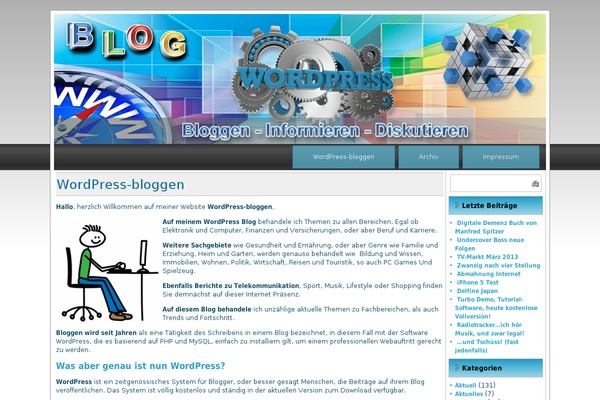 wordpress-bloggen.de site used Wordpress-bloggen