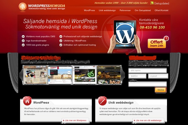 WordPress website example screenshot