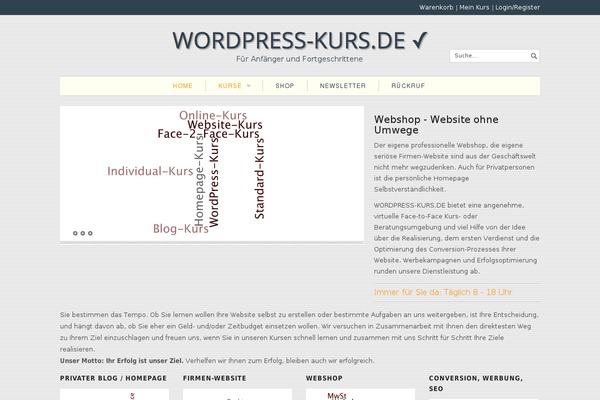 wordpress-kurs.de site used Mchild