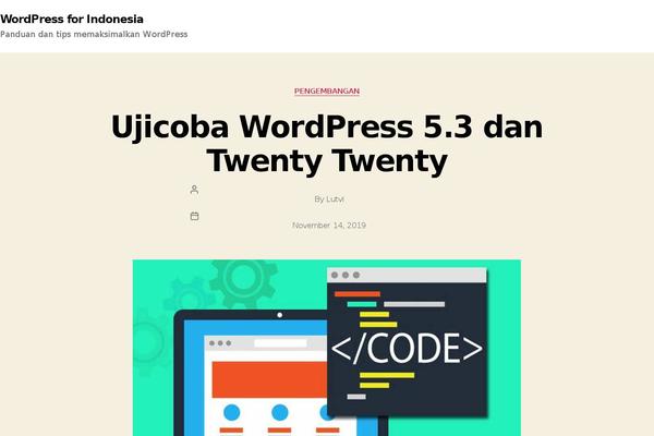 Twenty Twenty theme site design template sample