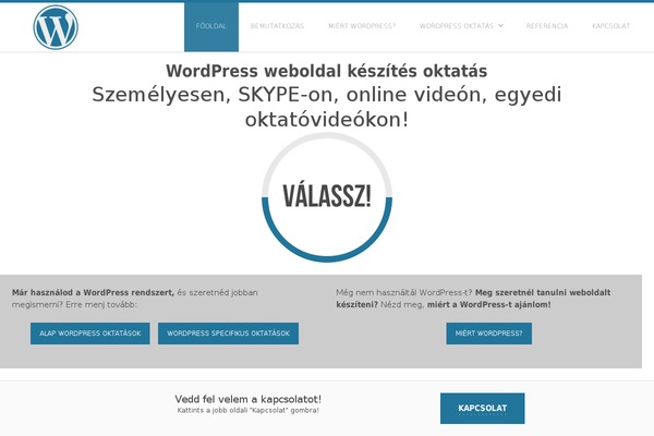 wordpressoktatas.hu site used Wordpressoktatas