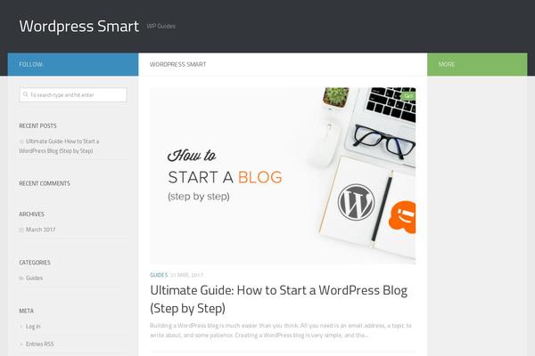 wordpresssmart.com site used Curation-hue-2