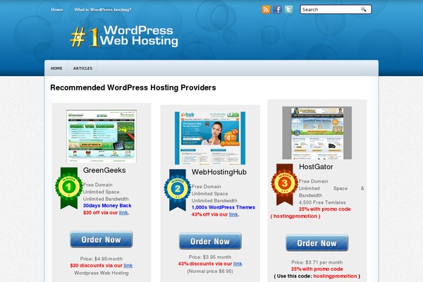 wordpresswebhosting.com site used Wphosting