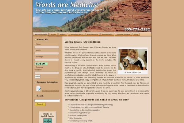 wordsaremedicine.com site used Wam3