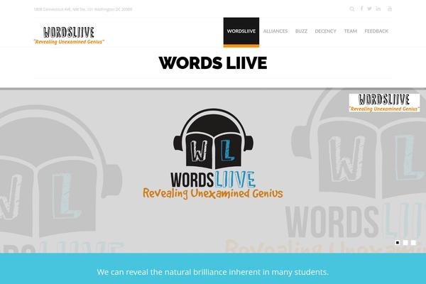 wordsliive.org site used Hercules-theme