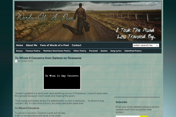 wordsofapoet.com site used Matt-wp-ellie_basic-1