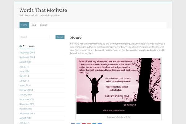 wordsthatmotivate.com site used Accelerate Pro